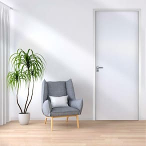 Kit Porta de Madeira 210x72cm Batente 15cm Lisa Primer Uniportas Branco