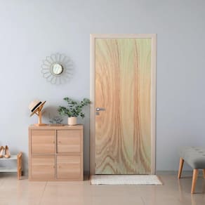 Folha de Porta de Madeira 210x72cm Lisa Amescla Uniportas Natural