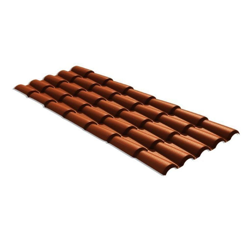 Kit com 10 Telhas Pvc Colonial 328x86cm Permatti Ceramica