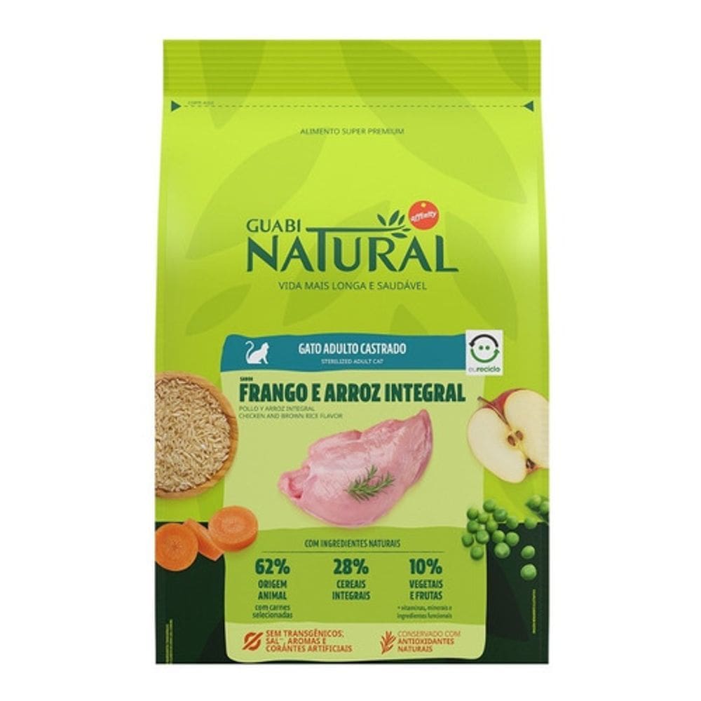 Guabi Natural Gatos Castrados Frango 1,5 Kg