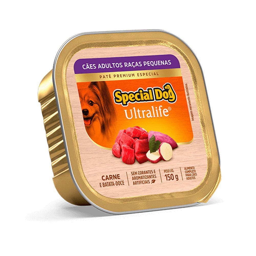 Ração Special Dog Pate Cães Adultos Racas Pequenas Carne 150g