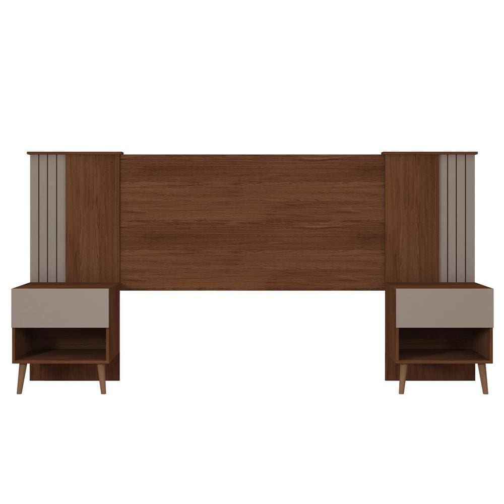 Cabeceira Para Cama Casal Extensível Marrom Next Caemmun