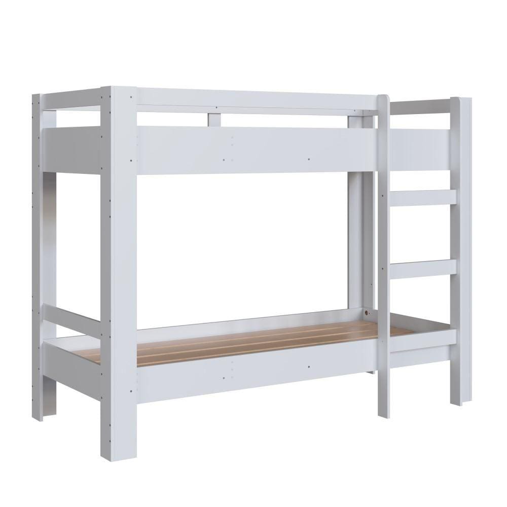Beliche Infantil com Grade de Proteção e Escada Slim Branco