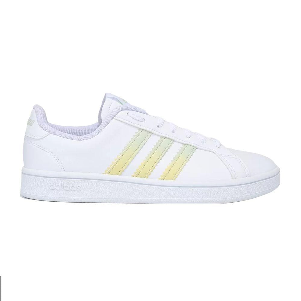 Tênis Adidas Grand Court Beyond Feminino - Branco e Amarelo