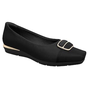 Sapato Anabela Baixo Piccadilly Maxi 147304 Feminino - Preto