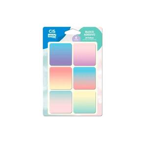 Bloco de Notas Adesivo Cis Stick 6 Cores