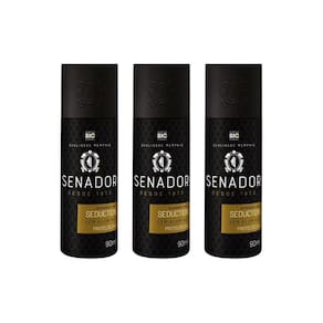 Desodorante Spray Senador Seduction 90Ml - Kit Com 3Un