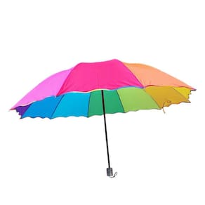 Guarda Chuva Sombrinha Arco Íris Dobrável 10 Varetas