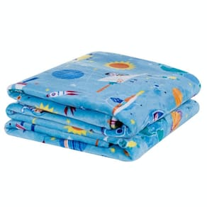 Manta Solteiro Kids Flannel Microfibra 1 Peça - Astronauta