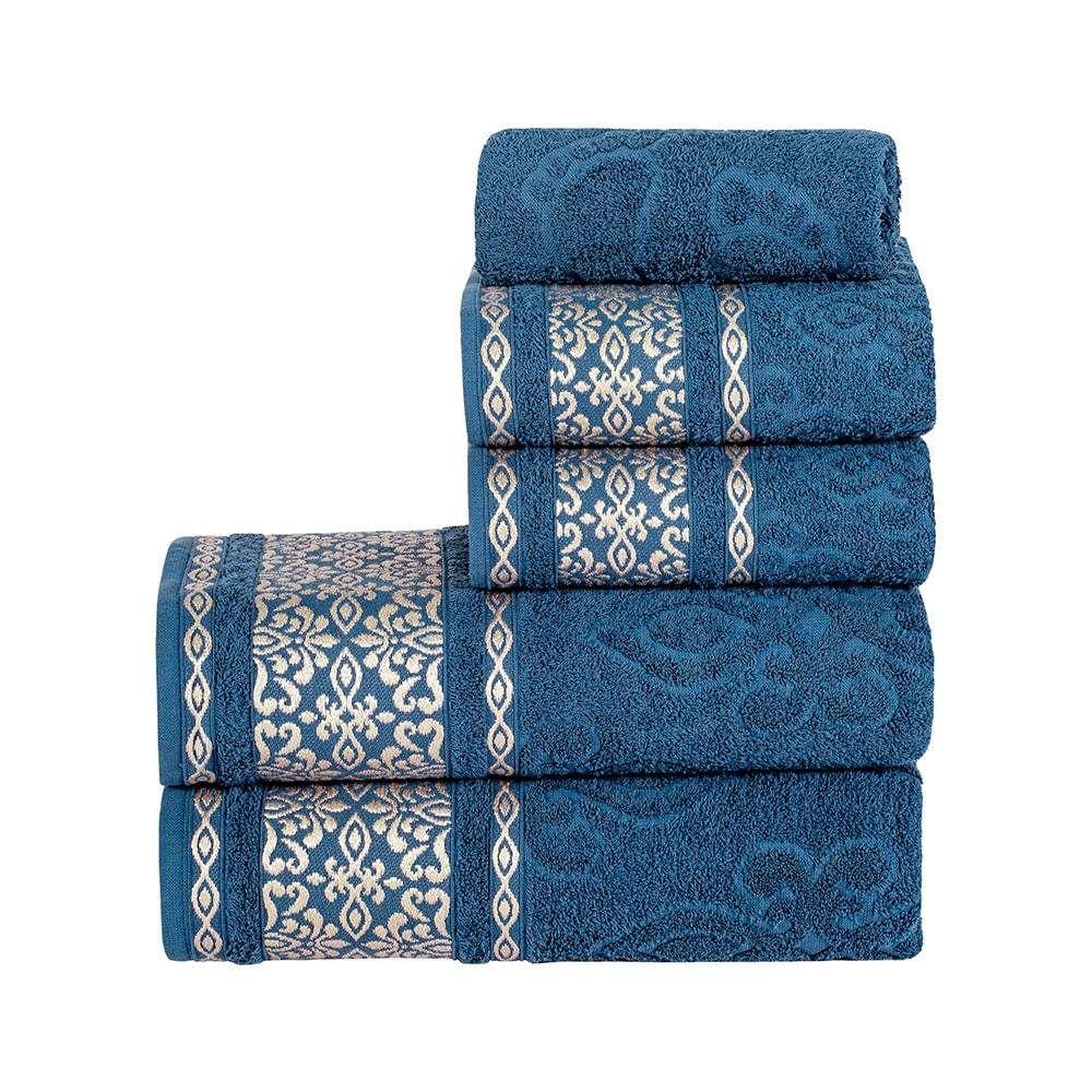 Jogo de Banho Essence Algodão 5 Peças - Marinho