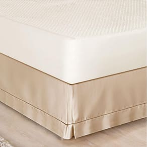 Saia Para Cama Box Solteiro Ponto Palito 1 Peça - Caqui