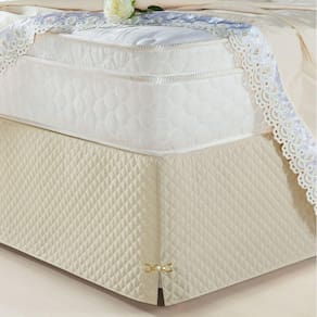 Saia Para Cama Box Solteiro Veneza 1 Peça - Bege