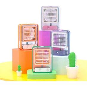 Mini Ventilador Climatizador Ar Reservatório Água Luz Led