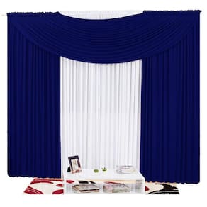 Cortina Em Malha Com Bando 3,00M X 2,50M - Azul Royal