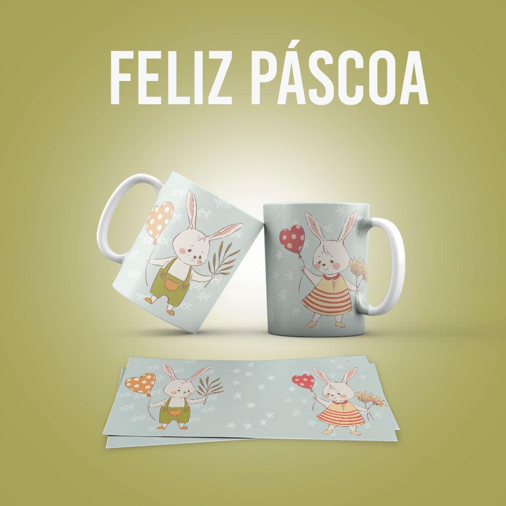 Caneca Personalizada Feliz Páscoa mod 06