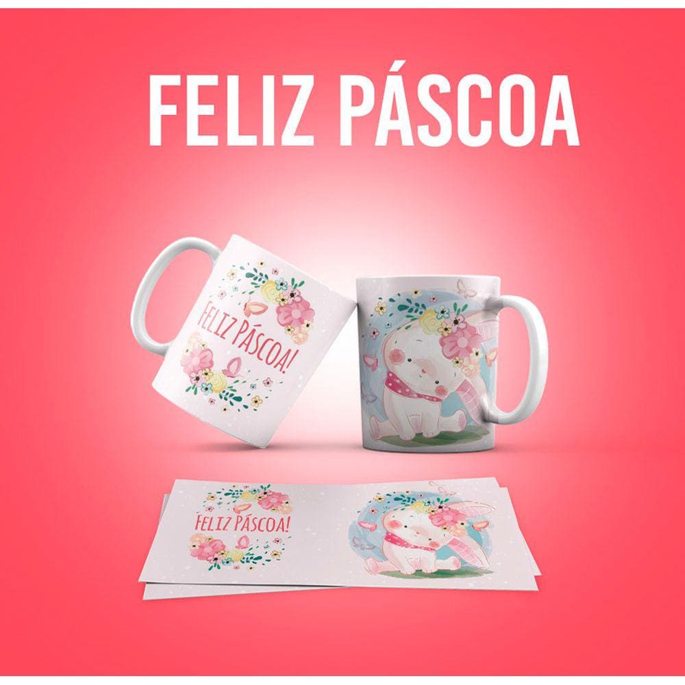 Caneca Personalizada Feliz Páscoa mod 07