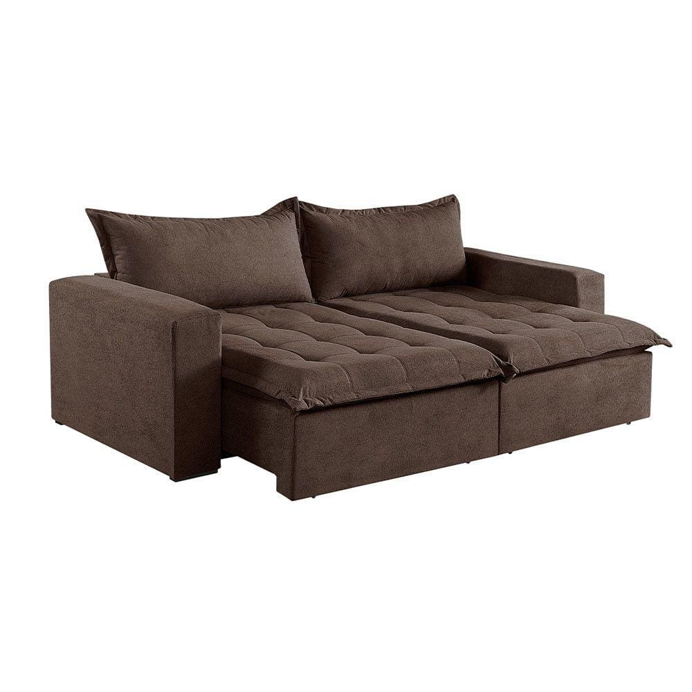 Sofá Cama 5 Lugares Retrátil e Reclinável M-184 Veludo Martins