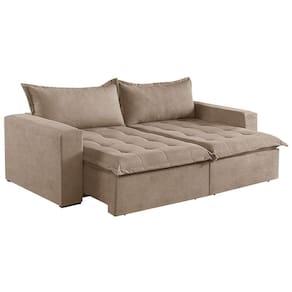 Sofá Cama 5 Lugares Retrátil e Reclinável M-184 Veludo Martins