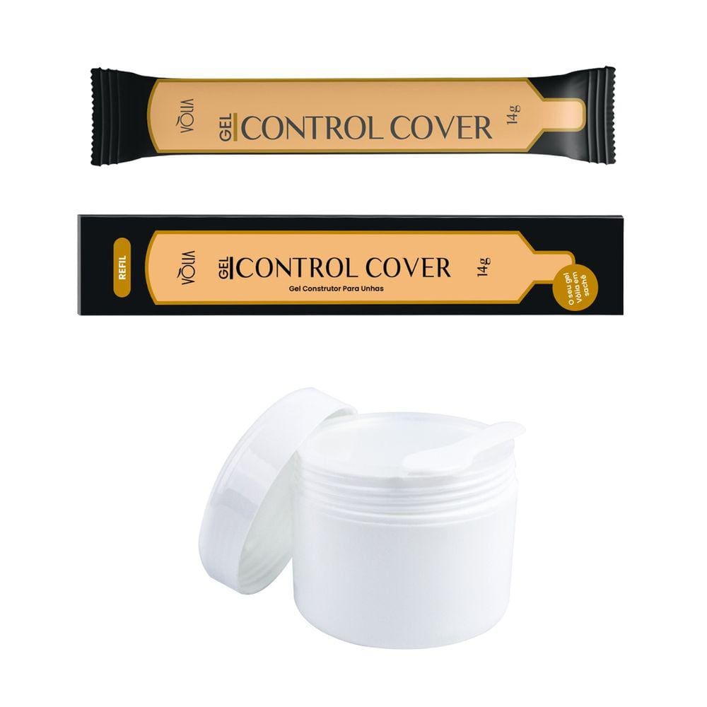 Sachê Gel Construtor Control Cover Vòlia + Pote Reutilizável