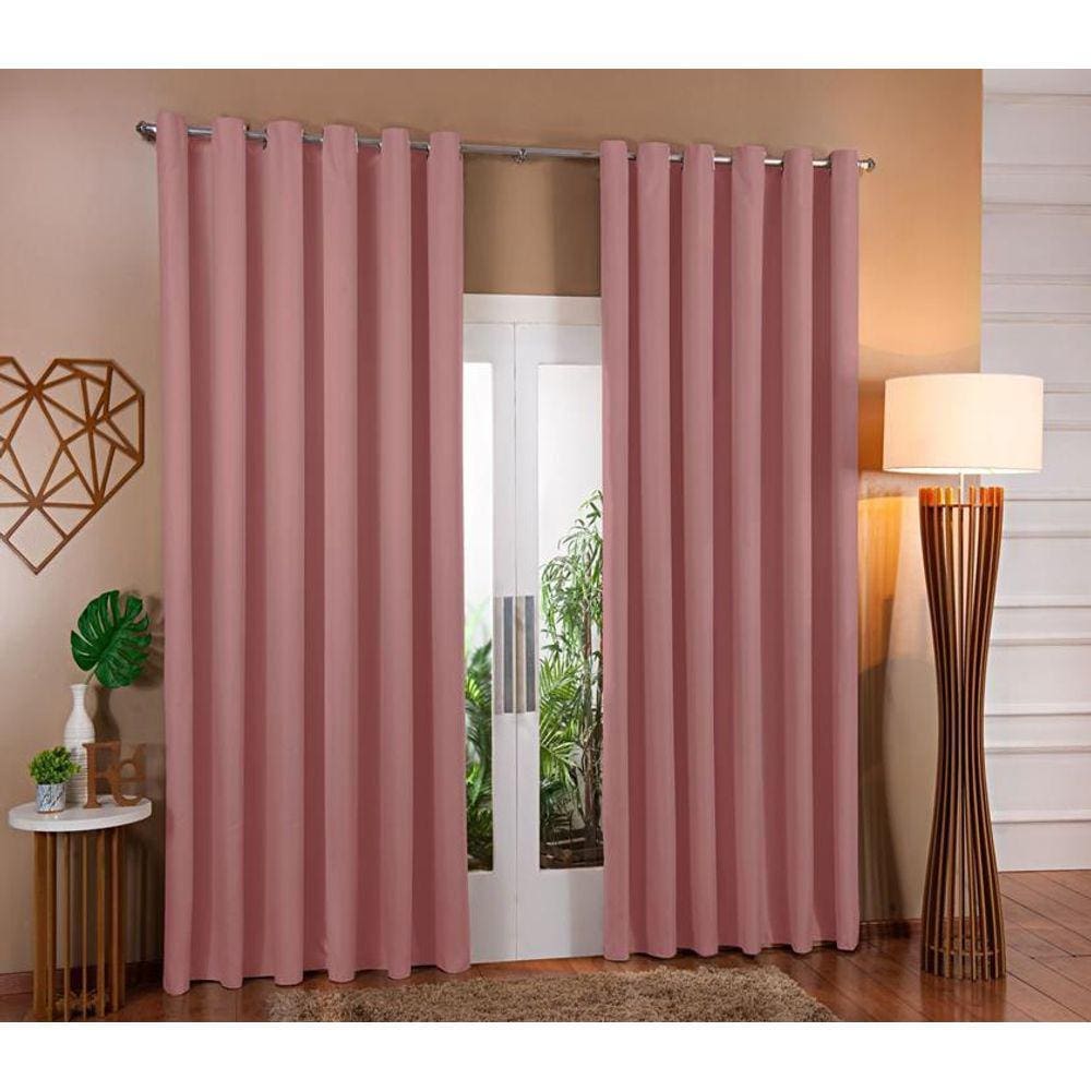 Cortina Blackout Em Tecido Corta Luz 3,00 X 2,80 Sala E