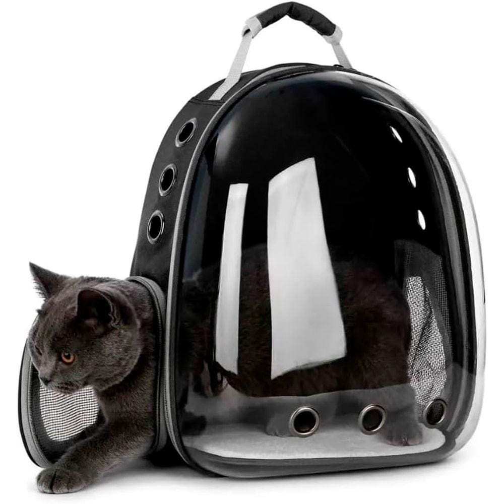 Mochila Transporte Gato Pet Cachorro Coelho Animais Pequeno Porte Furo Ventilaçao Passeio Viagem Alça Ajustavel Visao Panoramica