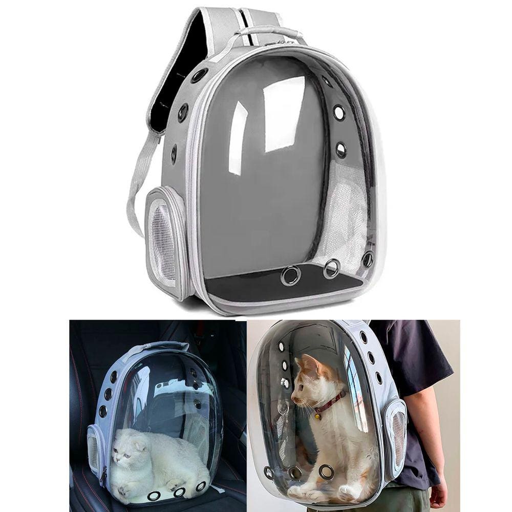 Mochila Transporte Gato Pet Cachorro Animais Estimaçao Bolso Furos Ventilaçao Visao Panoramica 360 Viagem Passeio