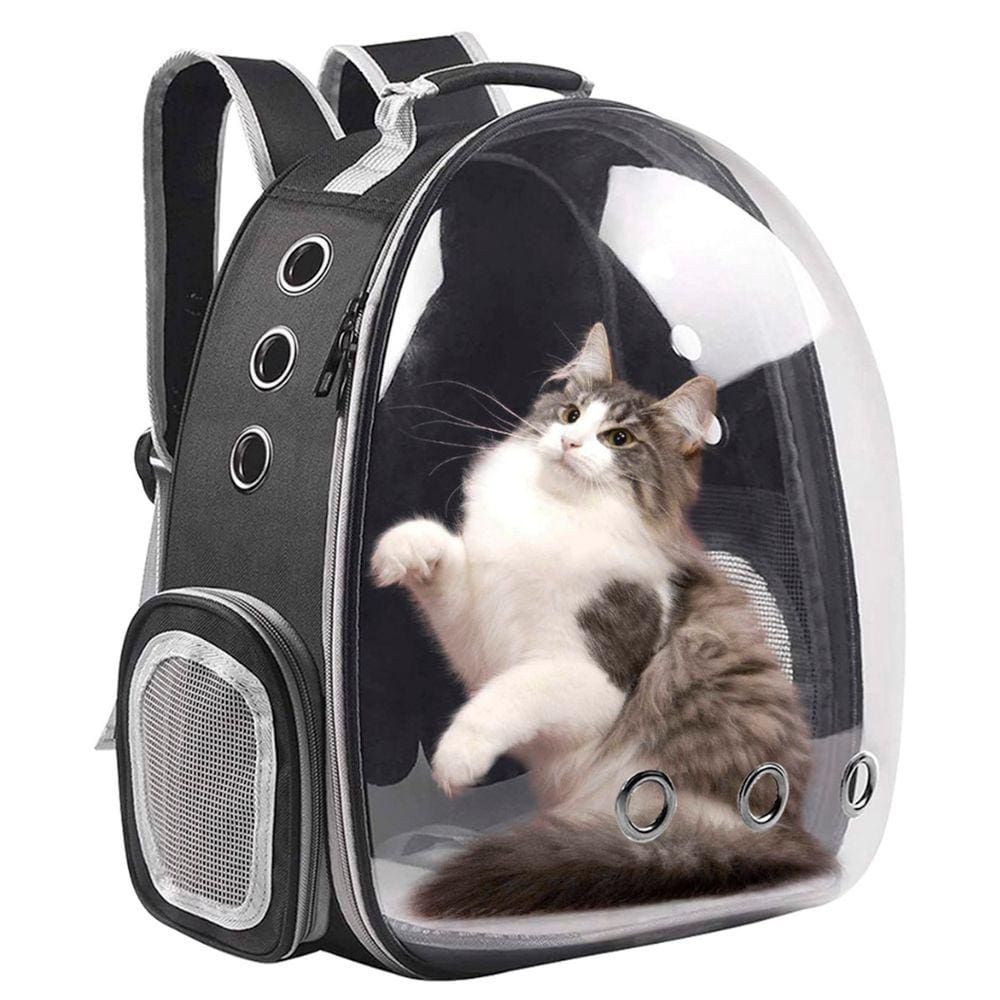 Mochila Transporte Gato Pet Cachorro Coelho Animais Estimaçao Furos Ventilaçao Alça Ajustavel Visao Panoramica Bolsos Passeio Viagem