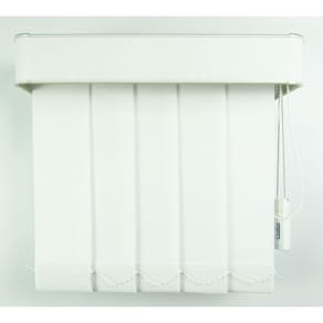 Persiana Vertical Em Tecido Blackout Com Bando Crisdan Largura 1,35 X 1,35 Altura Branco