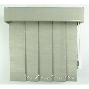 Persiana Vertical Em Tecido Blackout Com Bando Crisdan Largura 1,35 X 1,35 Altura Cinza