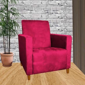 Poltrona Decorativa Sala Ou Escritorio Estela Vermelho