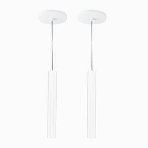 Kit 2 Pendente Tubo Palito Moderno 30cm - Branco