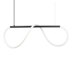 Lustre Design Moderno Rope 38w - Silicon Led 6000k - Preto