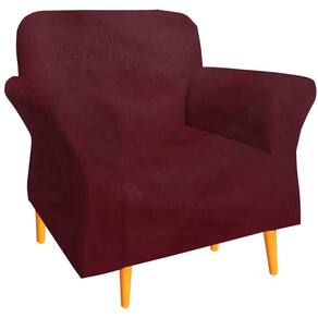 Poltrona Pietra Decorativa Palito Luxo Tecido Bordo