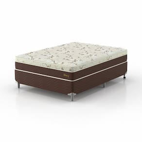 Conjunto Casal Hórus 1,38x1,88x0,63 Bege e Marrom