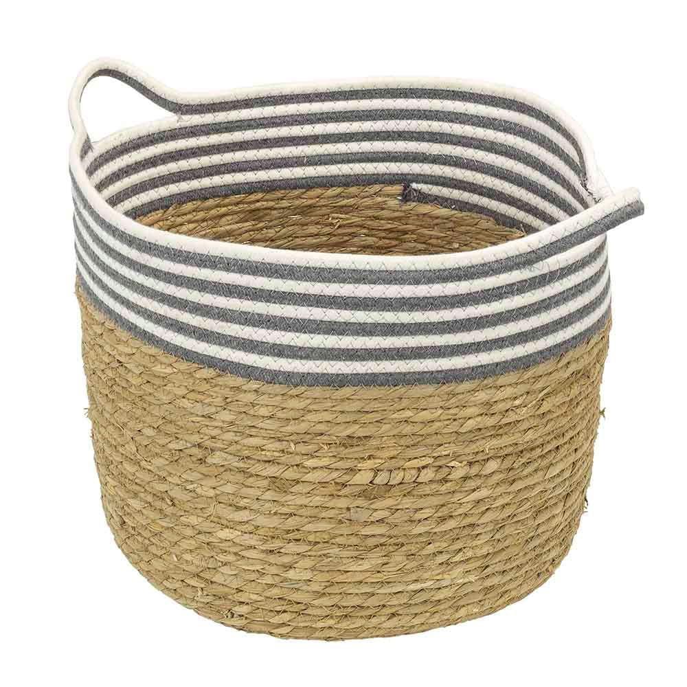 Cesto Patay Natural Cinza e Branco – 30cm