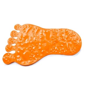 Tapete Box Banheiro Antiderrapante Vizapi Pé 43X75Cm Laranja