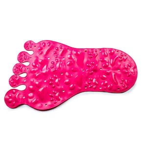 Tapete Box Banheiro Antiderrapante Vizapi Pé 43X75Cm Rosa Pink