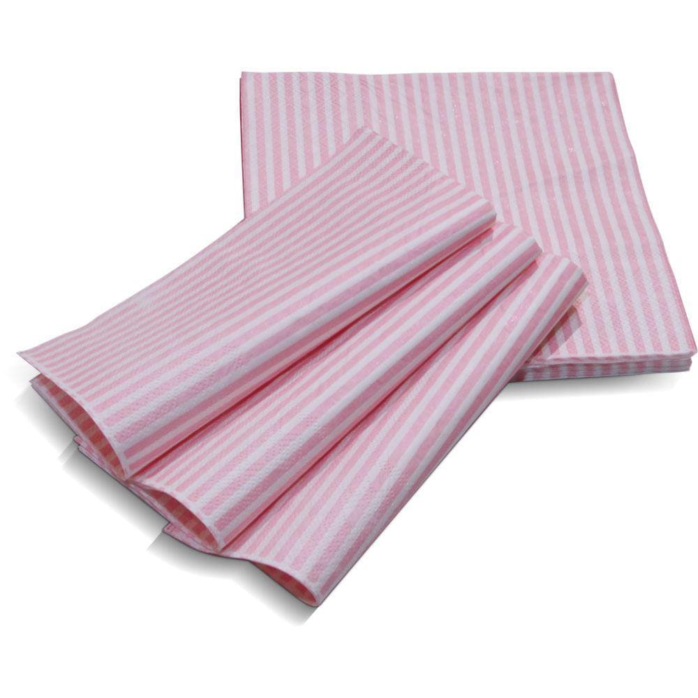 Guardanapo Papel Decorado Vizapi Stripes 33X33Cm C/ 20 Folha Dupla Rosa Pink