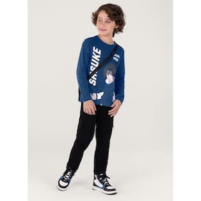 Camiseta Naruto Em Malha Infantil Unissex Brandili
