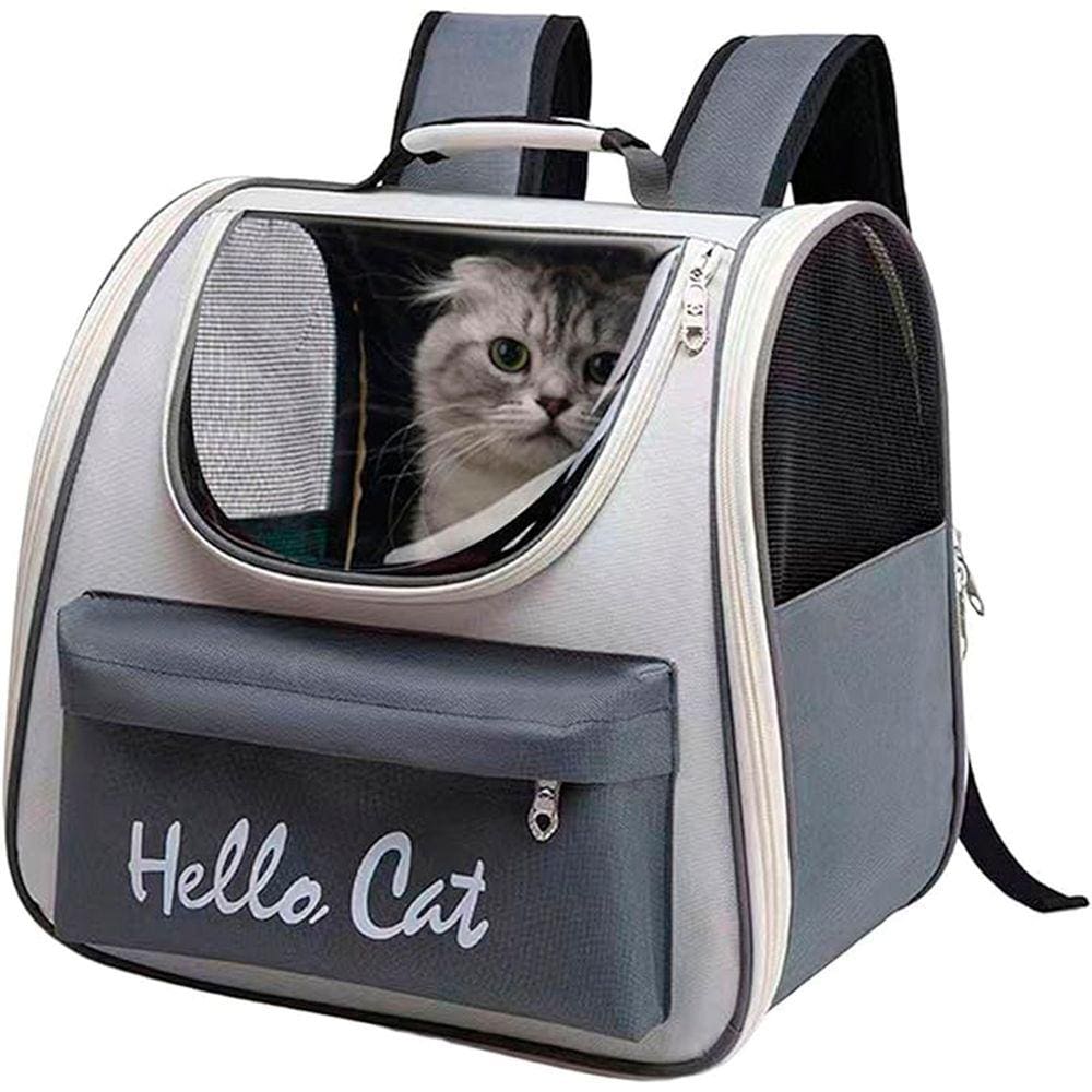 Bolsa Mochila Transporte Pet Gato Animais Estimaçao Pequeno Medio Porte Visao Panoramica Viagem Passeio Caminhada Bolsos Ventilaçao
