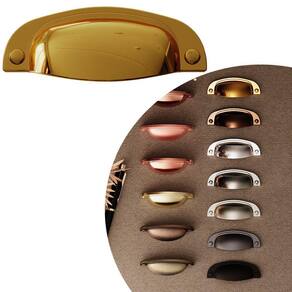 Puxador Concha Vivaro 115 - Ouro Real - 64MM