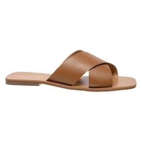 Sandalia Feminina Salto Baixo Rasteirinha Aine Store Ludi Caramelo
