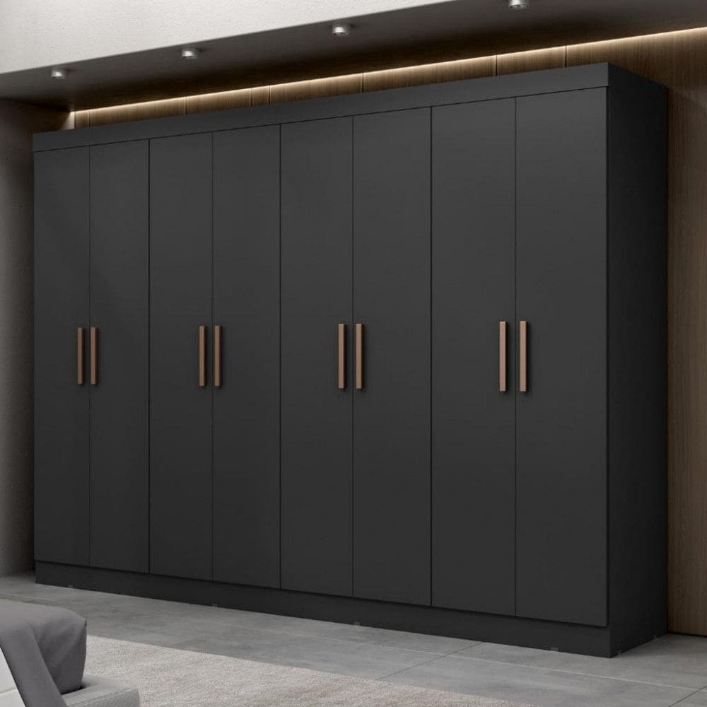 Guarda Roupa Casal 8 Portas 4 Gavetas MDF Genebra Maxel