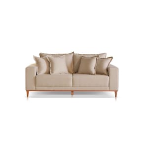 Sofá 2 Lugares Fixo Living Mirage Suede Bege Medio 1,8m