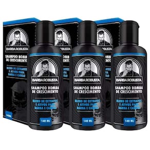 Kit 3X Shampoo Barba Limpeza Fortalecimento Barba Robusta