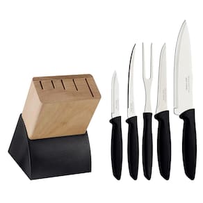 Jogo de Facas Inox 6 peças com Suporte de Madeira Tramontina Chef Cozinha e Churrasco