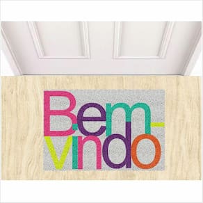 Capacho Tapete Antiderrapante Bem vindo 60X40 cm