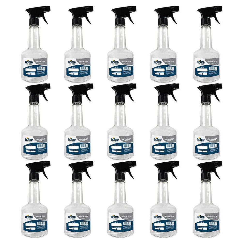 Kit 15 Pulverizador Borrifador 500Ml Manual - Nobre