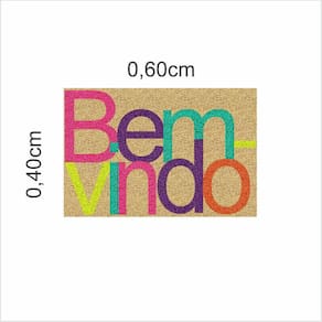 Tapete Capacho personalizado Bem vindo Antiderrapante