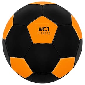 Bola Futebol Preto Laranja Florescente Neon Esporte Treinamento Criança Adulto – WCT Fitness